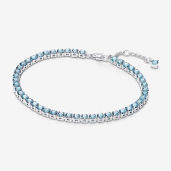 Sparkling Light Blue Tennis Bracelet Sterling silver
