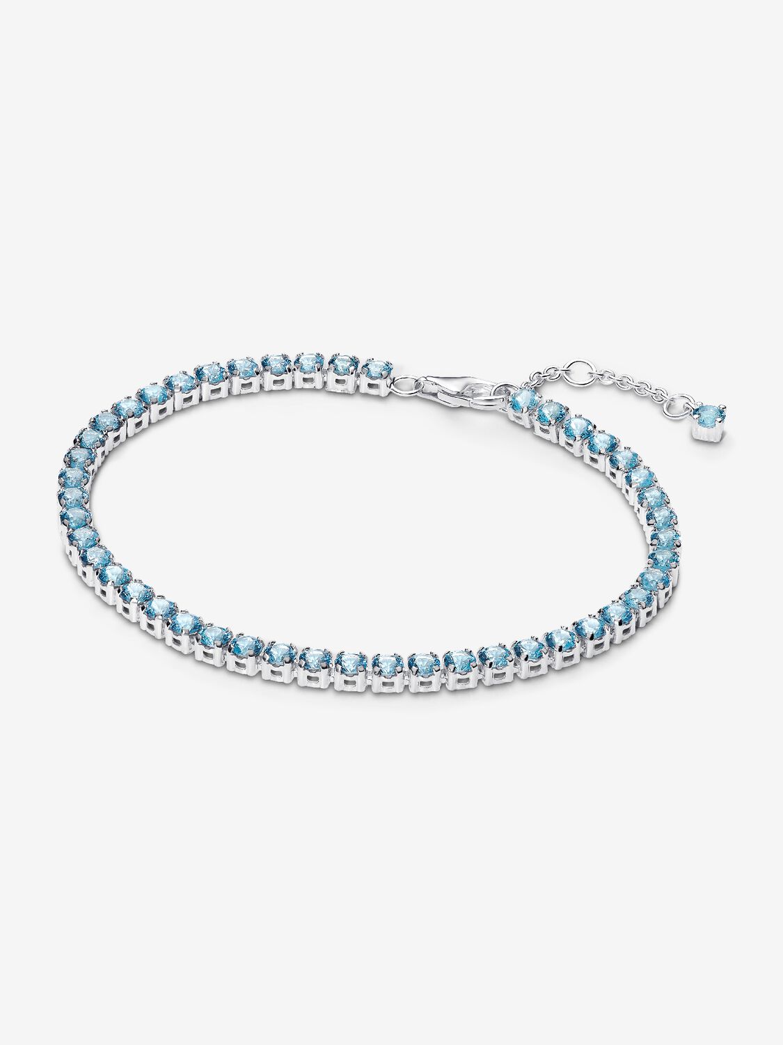 Sparkling Light Blue Tennis Bracelet Sterling silver