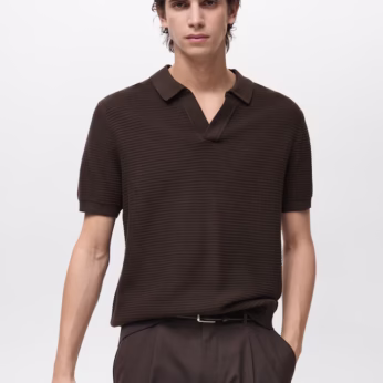 100% cotton knitted polo structure