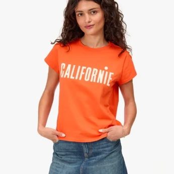 Classic Tee Scarlet Orange w/ Cream Californie