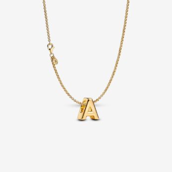 Letter A Charm Necklace
