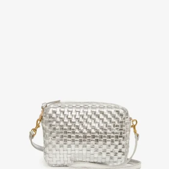 Midi Sac Silver Specchio Woven Checker